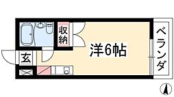 メゾン・ド・スクワール ワンルームの間取図画像
