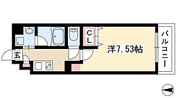 アールズコート新瑞橋駅前 1Kの間取図画像