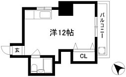 千早ハイリス ワンルームの間取図画像