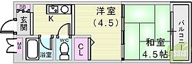 ヴィレッジレジデンス  ｜ 兵庫県神戸市兵庫区羽坂通4丁目（賃貸マンション2K・3階・26.40㎡） その2