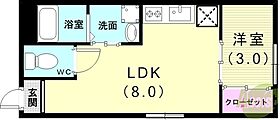 プラージュ・ド・クキ  ｜ 兵庫県神戸市須磨区須磨浦通4丁目（賃貸アパート1LDK・1階・27.48㎡） その2