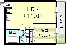 寿ハイツ  ｜ 兵庫県神戸市長田区西山町3丁目（賃貸マンション1LDK・4階・33.00㎡） その2