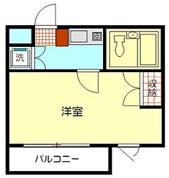 鶴ヶ島ダイカンプラザシティ 1Kの間取図画像