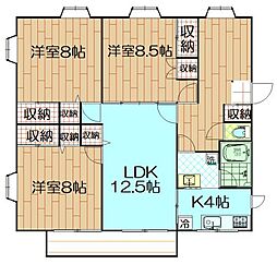 ハウストリアーダ 3LDKの間取図画像