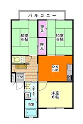 リバーサイドマンション 3DKの間取図画像