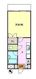 メゾン21 1Kの間取図画像