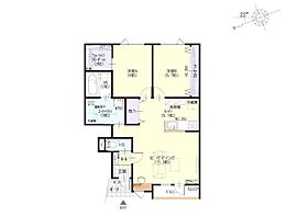 ＰＬＥＡＳＡＮＴII(プレサントII) 1A ｜ 北海道旭川市6条通23丁目（賃貸アパート2LDK・1階・67.28㎡） その2