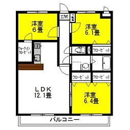 間取図画像 3LDK