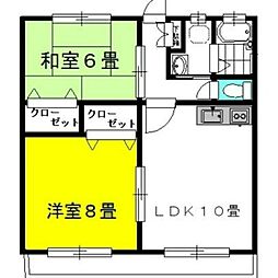 サウス・ウインド2nd 2LDKの間取図画像