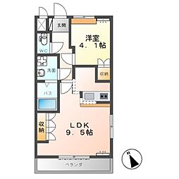 ファイン・シア 1LDKの間取図画像