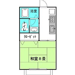 ラ・フォンテGOO 1Kの間取図画像