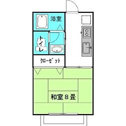 ラ・フォンテGOO 1Kの間取図画像