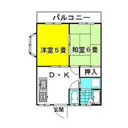 間取図画像 2DK