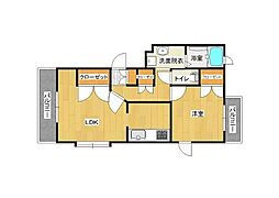 Clovers 1LDKの間取図画像