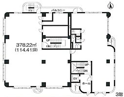 エーワンビル ワンルームの間取図画像
