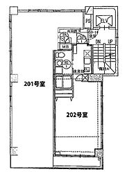 ASONEアタゴ ワンルームの間取図画像