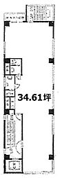 NCKビル ワンルームの間取図画像