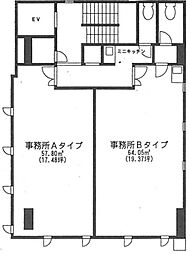 プリンス通ビル ワンルームの間取図画像