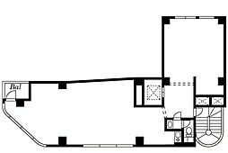 アザブビルディングNo.3 ワンルームの間取図画像