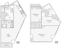 シャトレー渋谷 ワンルームの間取図画像