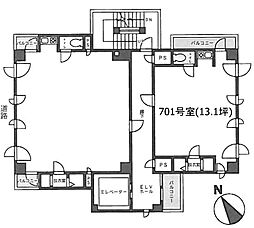 テロワール南青山 ワンルームの間取図画像