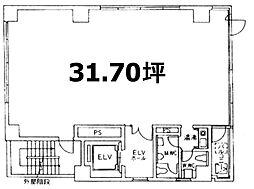 旭光ビル ワンルームの間取図画像