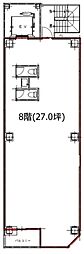 神田カドウチ ワンルームの間取図画像