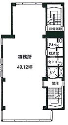 イセツネビル ワンルームの間取図画像