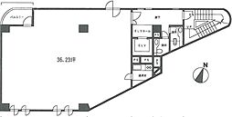 ミクニ六本木ビル ワンルームの間取図画像