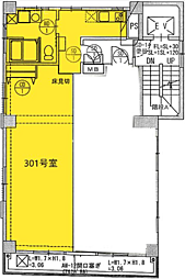 ASONEアタゴ ワンルームの間取図画像