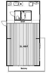 F・S南青山 ワンルームの間取図画像