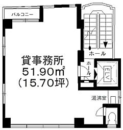 橋爪ビル ワンルームの間取図画像