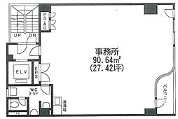 石川第2LKビル ワンルームの間取図画像