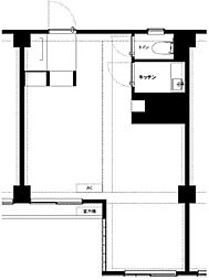 316青山 ワンルームの間取図画像