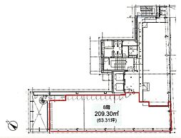 銀座YOMIKOビル ワンルームの間取図画像