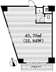 麹町第2センタービル ワンルームの間取図画像