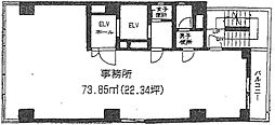 REGRARDSHIMBASHI ワンルームの間取図画像