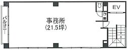 長谷川ビル ワンルームの間取図画像
