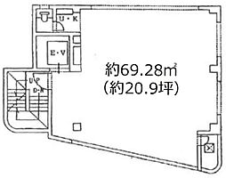 駅サイドビル ワンルームの間取図画像