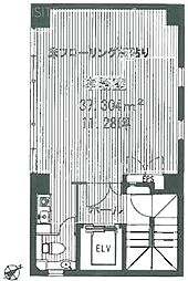 アークポイントビル ワンルームの間取図画像