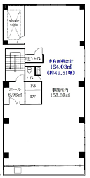 タクエー横浜西口第六ビル ワンルームの間取図画像