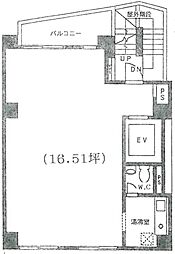 ゼロワンビル ワンルームの間取図画像