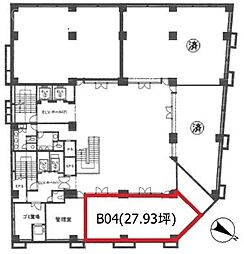 TK関内プラザ ワンルームの間取図画像