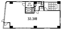六甲第二ビル ワンルームの間取図画像