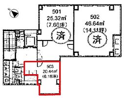 日本橋大江戸ビル ワンルームの間取図画像