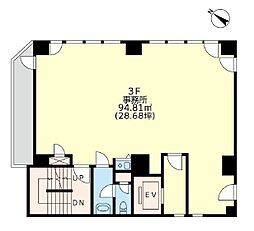 九段みなみビル ワンルームの間取図画像