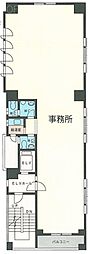 芝アビタシオンビル ワンルームの間取図画像