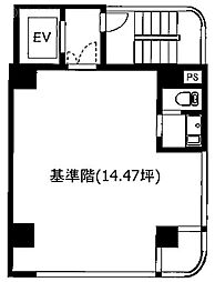 福興第二ビル ワンルームの間取図画像