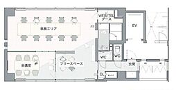 デュープレックス銀座タワー8/14 ワンルームの間取図画像