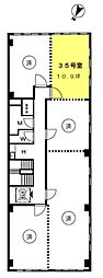 喜助新千代田ビル ワンルームの間取図画像